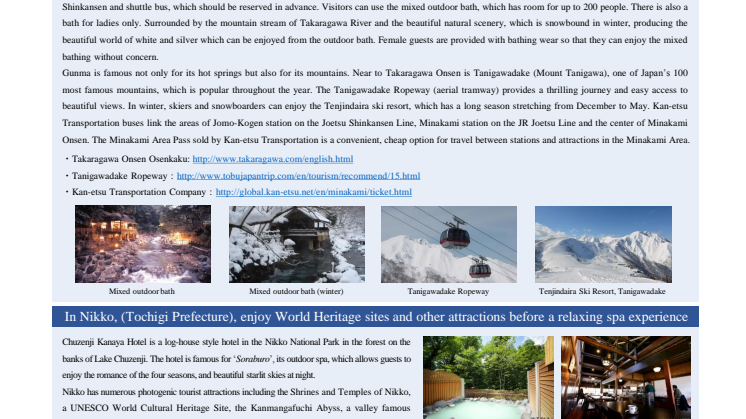 Introducing the Beauty of Takaragawa Onsen, Nikko, and Kinugawa Onsen