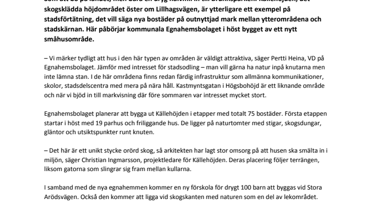 Småhus i citynära natur lockar barnfamiljer 
