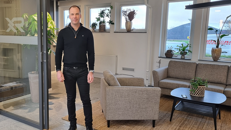 Christian Helgesson, VD för XR Logistik, i nya lokalerna på Gruvgatan.