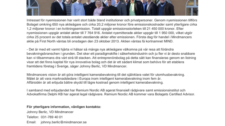 Mindmancers emission kraftigt övertecknad
