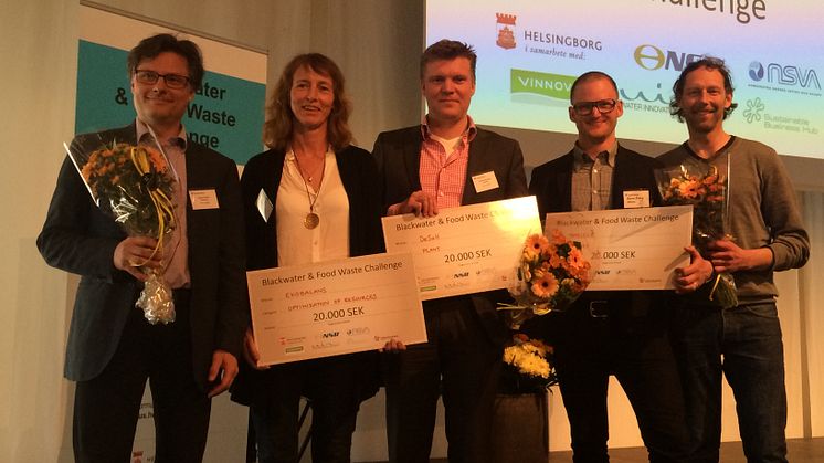Tre vinnare i innovationstävlingen för nytt avloppssystem