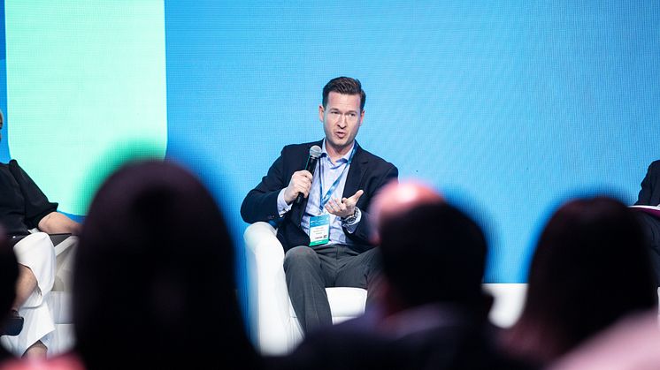 Bluewater sustainability spokesperson Philip Russell urges consumers and businesses to work together to help ditch single-use plastic water bottles (Photo Alexander bello)