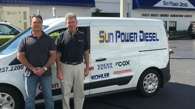 From left: Sun Power Diesel's Business Development and Sales Manager Dean Gualillo with CEO Jay Davis