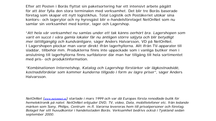 NetOnNet öppnar ny Lagershop i Borås.