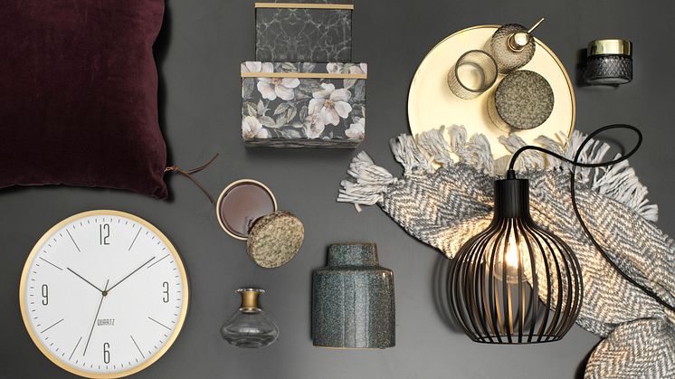 Bliv inspireret af de nye trends i JYSKs sortiment: DARK DECO