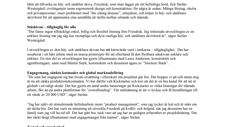 Stå upp för din hälsa med en ny svensk innovation