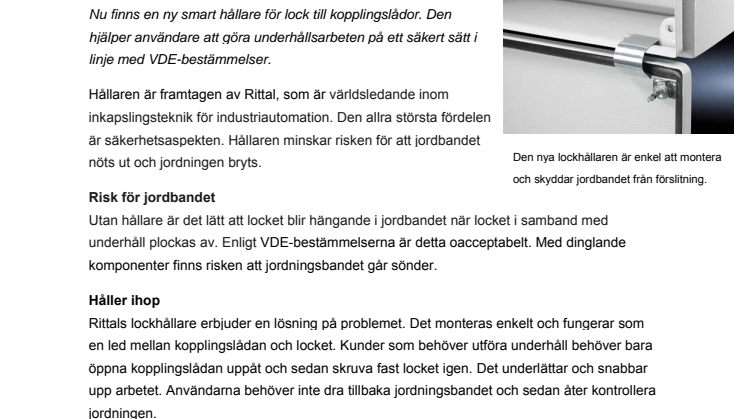 Smart hållare för lock till kopplingslådor 