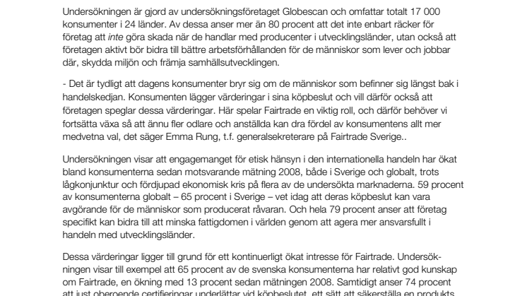Konsumenter kräver stort samhällsansvar av företag