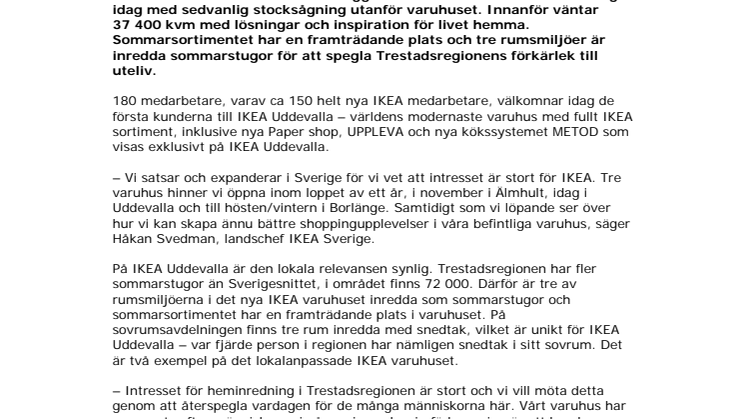 IKEA Uddevalla invigs idag – efterlängtat med lokal relevans