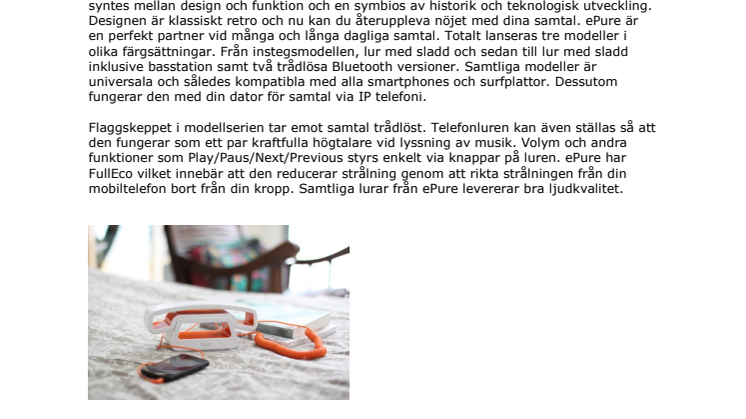 ePure – en symbios av historik och teknik