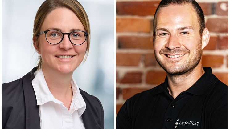 Johanna Brinkmann, Leiterin des Competence Center Ecclesia Mobility & Marvin Beccard, Geschäftsführer der Lade.ZEIT GmbH