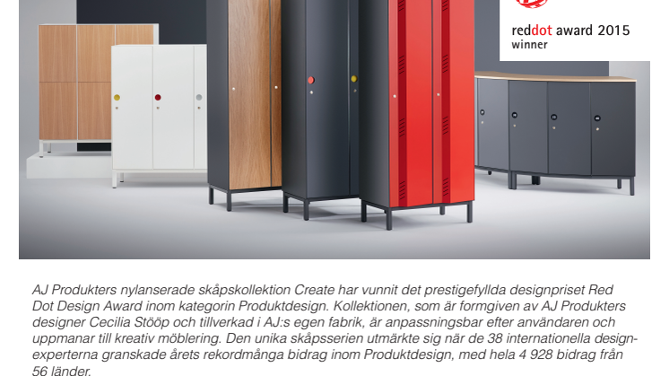 AJ Produkters CREATE™ vinner Red Dot Design Award 2015