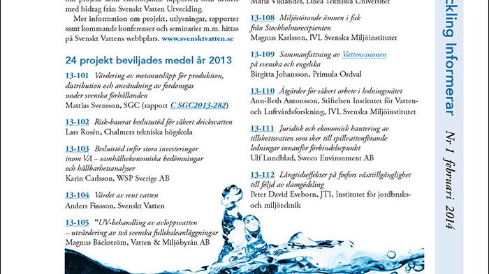 SVUs informationsblad nr 1 februari, 2014