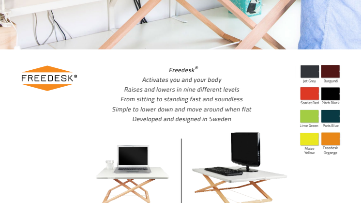 Freedesk förser marknaden med stå-upp-lösningar
