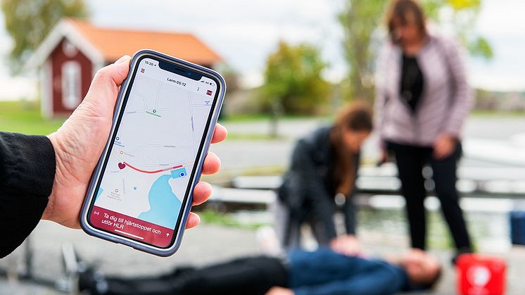 SMS livräddare larmas ut till hjärtstopp