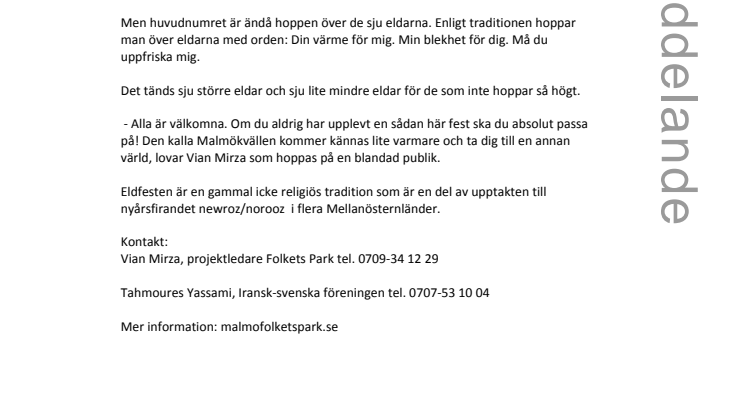 Eldfesten gör Malmö varmare