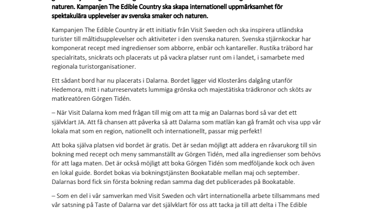 Gourmetrestaurangen där gästerna lagar sin egen mat kommer till Dalarna