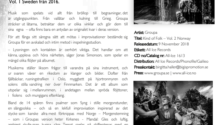 Tvåfaldigt Grammisbelönade Groupa återuppfinner den nordiska folkmusiken – nu med fokus på Norge