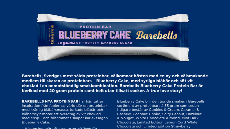 Once Upon a Blueberry - Ny proteinbar från Barebells hämtad från sagornas värld