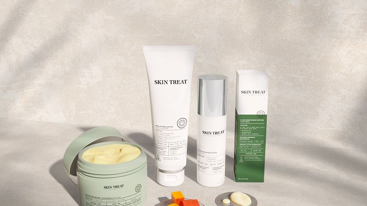 SKIN TREAT lanserer nye produkter med aktive ingredienser og eksfolierende enzymer.