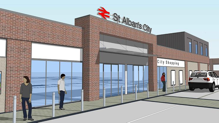 New-look: An artist's impression of St Albans station (high res versions of this and other pictures can be found at the bottom of this press release)