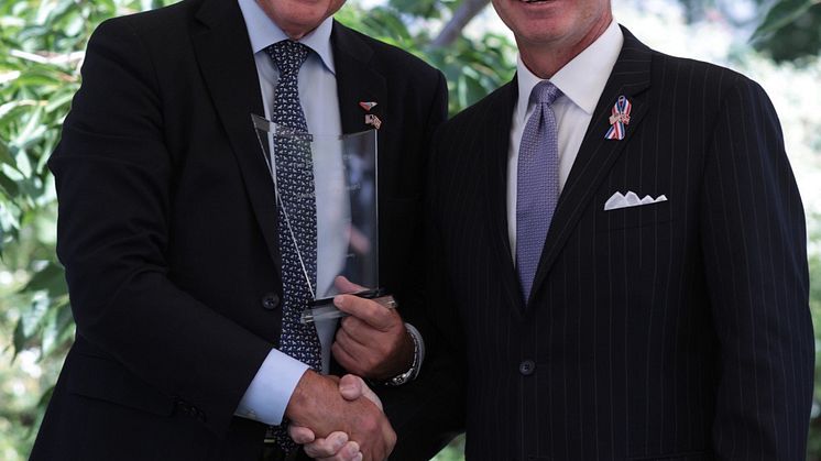 Koncernchef Bjørn Kjos og den amerikanske ambassør i Norge, Kenneth J. Braithwaite