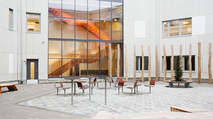 Vinkeltätt i nybyggd skola