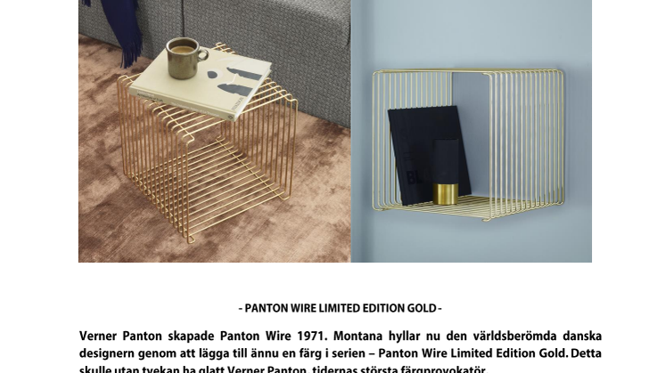 - PANTON WIRE LIMITED EDITION GOLD - 