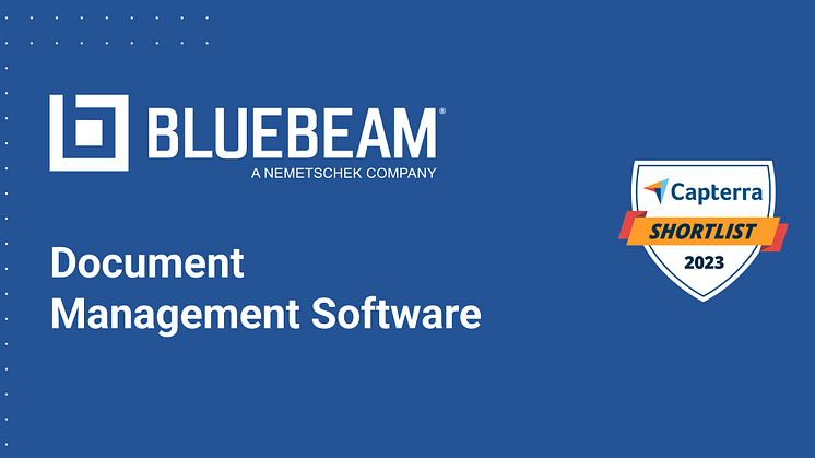 Bluebeam recognized as an ‘emerging favorite’ by Capterra’s objective methodology 