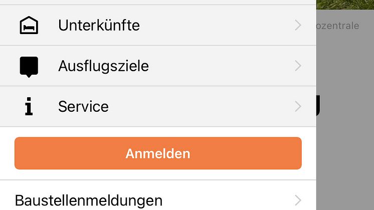 Weser-Radweg App_Menü