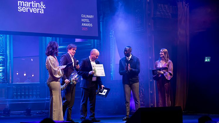 Prisutdelning - Culinary Hotel Awards 2025 - årets restaurang Villa Skärtofta
