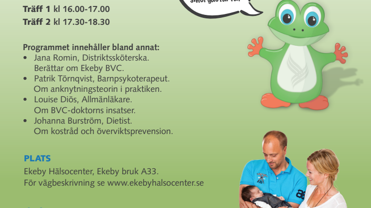 Informationsträff om Ekeby BVC den 9 oktober.