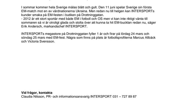 INTERSPORT presenterar den officiella EM-bucklan