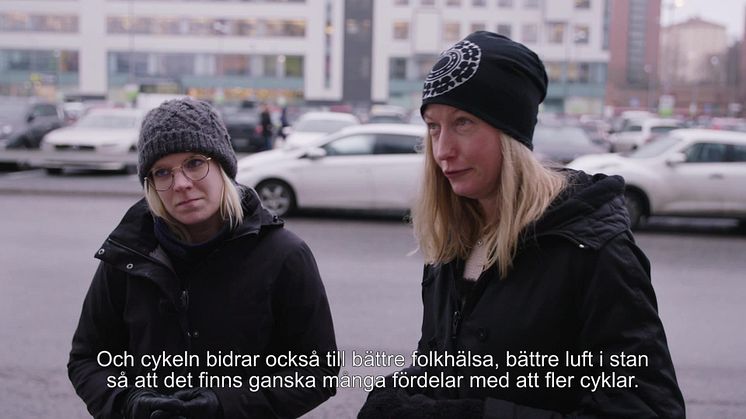 Vintercykling i Värtahamnen