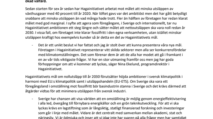 Företag går längre än regeringen – mot fossilfritt år 2030