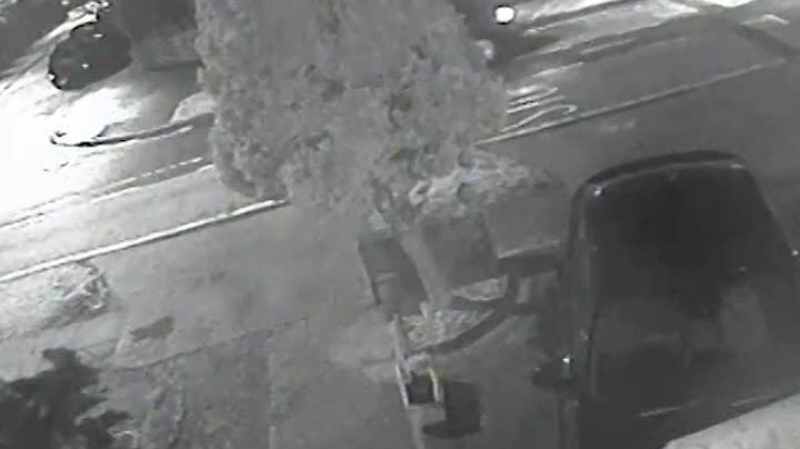 CCTV footage of the black van police wish to trace