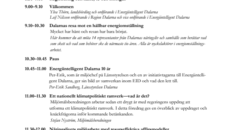 Program den 17 maj