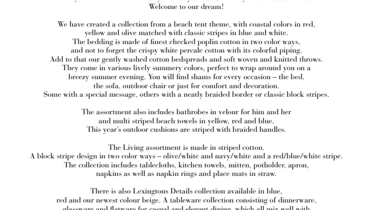 Lexington Home - Summer 10 Collection