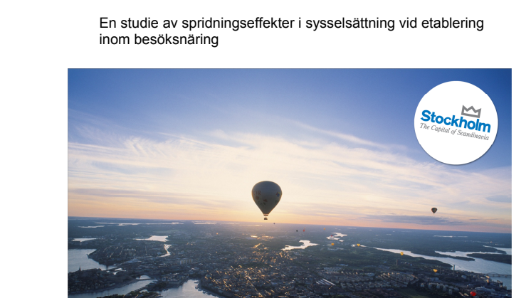 Besöksnäringens inverkan på sysselsättningen i Stockholms län