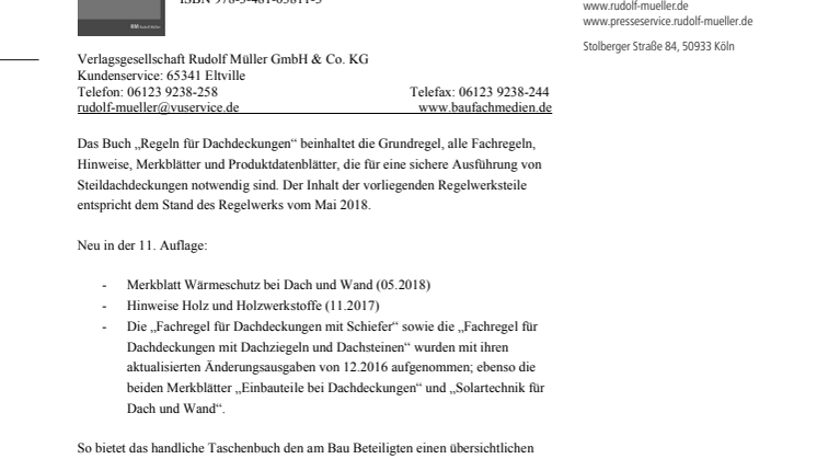 Regeln für Dachdeckungen