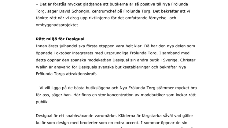 Nya Frölunda Torg snart fulltecknat: Butikslägen på Frölunda Torg allt hetare