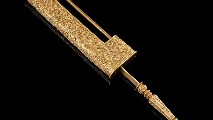 Rare Imperial Gilt-Bronze Cabinet Lock