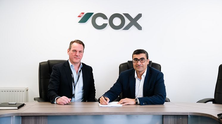 Gavin Wesson, Chief Executive Officer, Cox Marine, and Ghassan Al Binali, CEO, Gulf Yachts