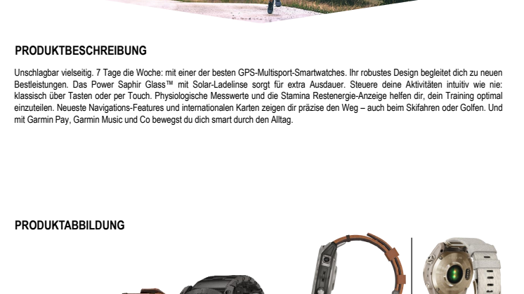 Garmin Datenblatt fēnix 7 UH