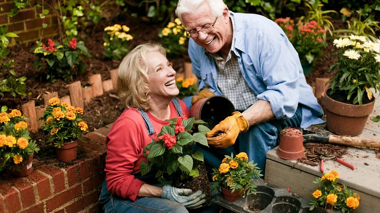 Ade hektischer Alltag: Gartenarbeit kann ein toller Ausgleich sein. Jedoch kann die Pflege von Beeten und Co. auch belastend für den Rücken und die Gelenke sein. / Bild: iStock 665623672 