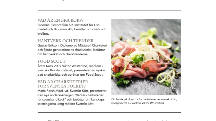 Pressträff: Välkommen att prata charkuterier, hantverk, innovationer och trender!