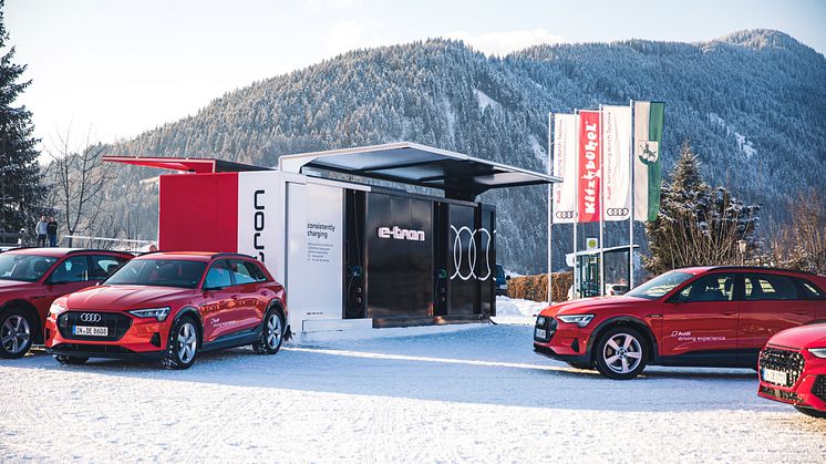 Mobile Audi opladningscontainere ved World Economic Forum i Davos
