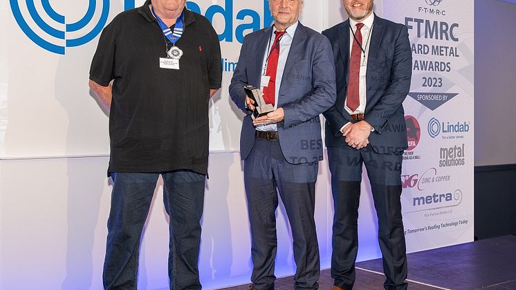 Hutchison Metal Roofing, Winners of the FTMRC Hard Metals Awards 2023, Best Project up to £35K, sponsored by Lindab