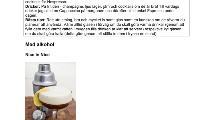 Sveriges bästa bartender Andreas Bergman tipsar om kalla drinkar