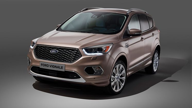 Bemutatkozik a sorozatgyártásra kész Ford Kuga Vignale. A Ford Vignale termék- és fogyasztói élmény egy exkluzív kivitelű SUV-modellel gazdagodik